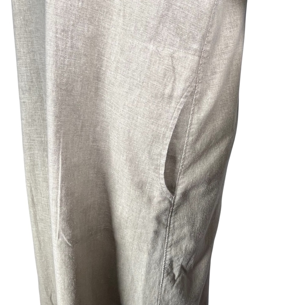 Maralyce Ferree Linen Coat Long Duster Cream Jacket Minimalist Trench Small - Picture 14 of 16